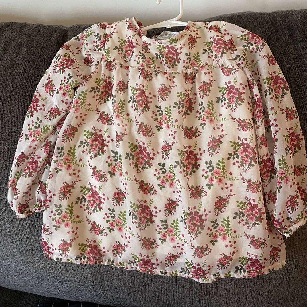 Girls 4T Floral Blouse